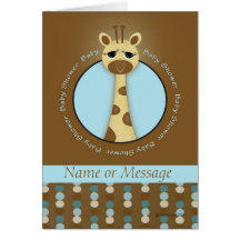 Baby Shower Giraffe Template Card