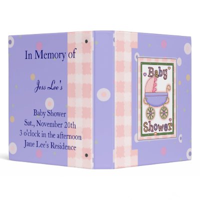 Baby Shower Girl Vinyl Binders by Sketchart26