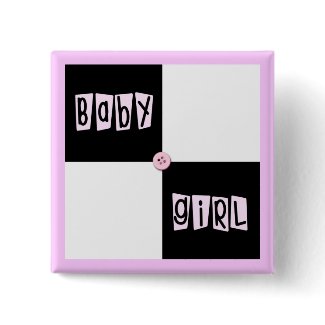Baby Shower Girl button