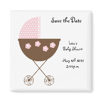 Baby Shower Girl Crib Magnet