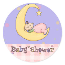 Baby Shower- Girl: Invitation Envelope Seals stickers