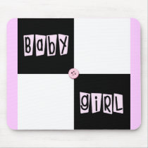 Baby Shower Girl Mouse Mats