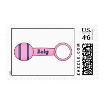 baby shower-girl postage