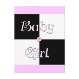 Baby Shower Girl postcard