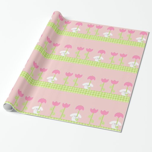 baby shower girl wrapping paper Zazzle