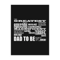 Baby Shower Greatest Best Future Fathers Dad to Be Post Card