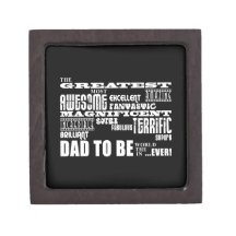 Baby Shower Greatest Best Future Fathers Dad to Be Premium Keepsake Box