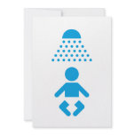 Baby shower icon bright blue invite