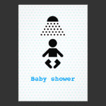 Baby shower icon with polka dots invitations