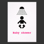 Baby shower icon with polka dots invitations