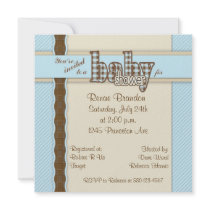 Baby Shower in Plaid Custom Invites