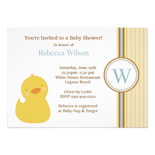 Baby Shower Invitation (front side)