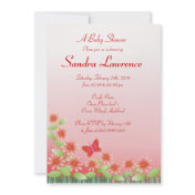 Baby shower invitation: 004 Daisy & Butterfly