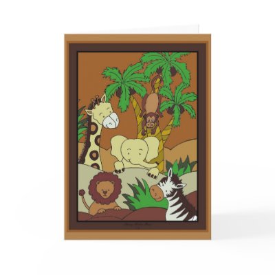 Baby Shower Invitation- Baby Jungle 10 Cards by CookieCrumblers