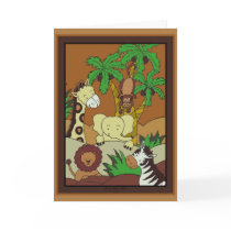 Baby Shower Invitation- Baby Jungle 10 Cards