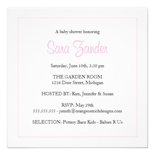 Baby Shower Invitation - Bicycle and Baby Carriage
