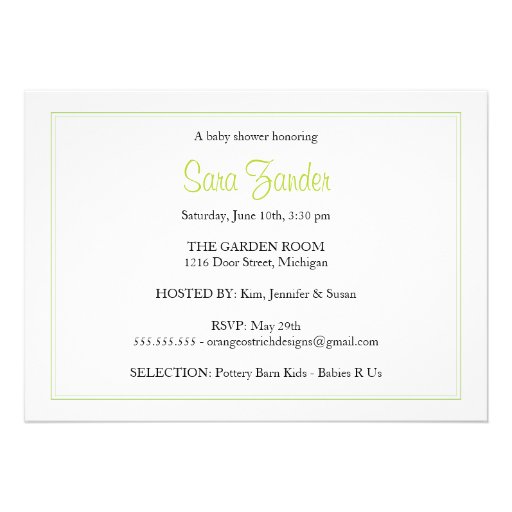 Baby Shower Invitation - Bicycle & Baby Carriage