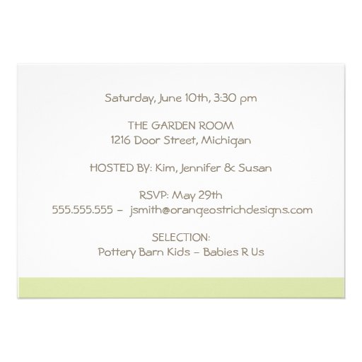 Baby Shower Invitation - Blue Baby Bird