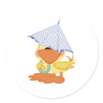Baby Shower Invitation-Blue Duck/Quackup stickers by babyshowergalore Baby Shower Invitation-Blue Duck/Quackup stickers