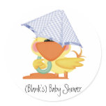 Baby Shower Invitation-Blue Duck/Quackup Sticker