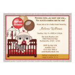 Baby Shower invitation BOY Sock MONKEY Crib SMC-B