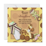 Baby Shower Invitation - Brown/Pink/Green