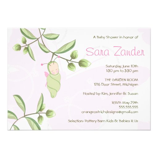 Baby Shower Invitation - Butterfly