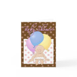 Baby shower invitation cartoon baby & balloons. cards