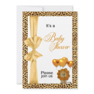 Baby Shower Invitation Cheetah Print invitation