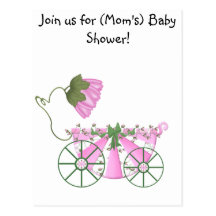 Baby Shower Invitation-Cute Pink Bathtub Post Card
