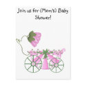 Baby Shower Invitation-Cute Pink Bathtub postcards by babyshowergalore Baby Shower Invitation-Cute Pink Bathtub postcards