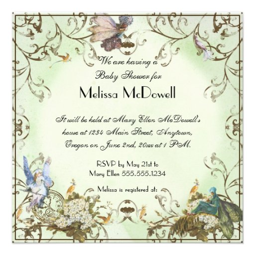Baby Shower Invitation - Enchanted Faerie Princess