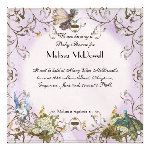 Baby Shower Invitation - Enchanted Faerie Princess