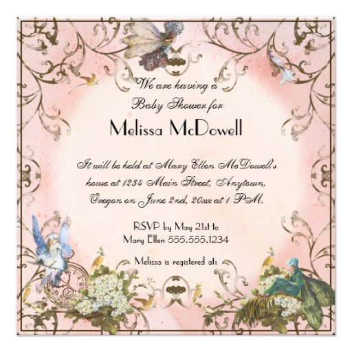Baby Shower Invitation - Enchanted Faerie Princess