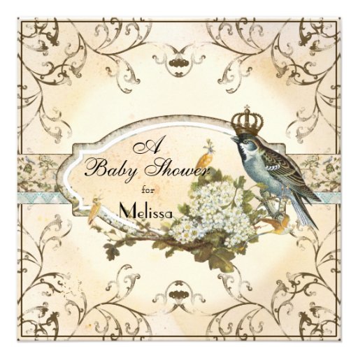 Baby Shower Invitation - Enchanted Woodland Birds