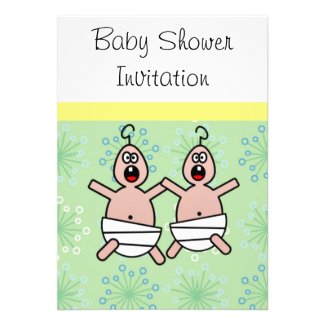 Baby Shower Invitation for twins