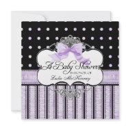 Baby Shower Invitation - French Bow Dot Swirl vs4 invitation