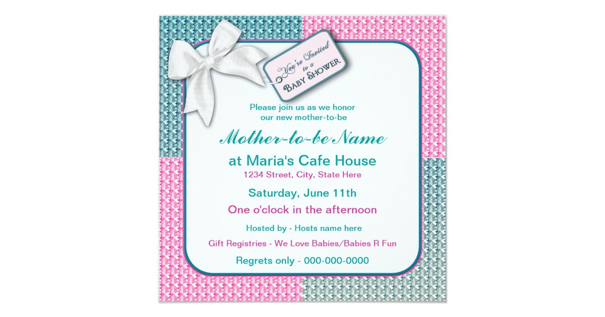 Baby Shower Invitation Gift Wrap Zazzle
