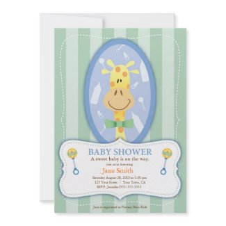 Baby Shower Invitation - Giraffe invitation