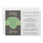 Baby Shower Invitation (Green Baby Jumper)