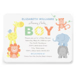 Baby Shower Invitation | Jungle Animals for Boy
