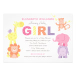 Baby Shower Invitation | Jungle Animals for Girl