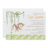 Baby Shower Invitation - Monkey invitation