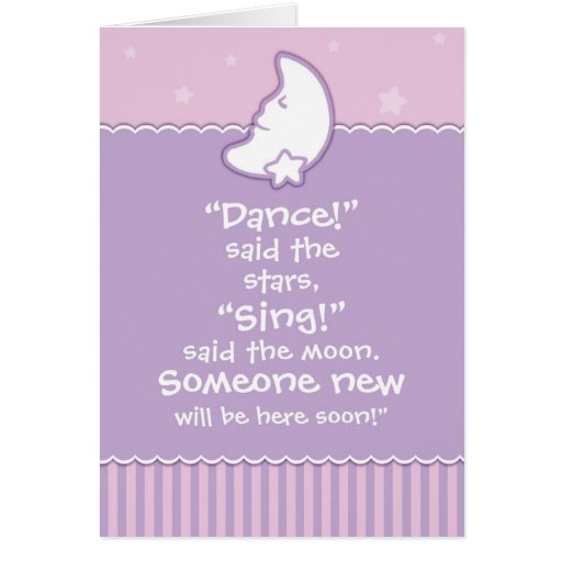 Baby Shower Invitation - Moon and Stars Greeting Cards
