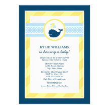 Baby Shower Invitation | Nautical Preppy Whale