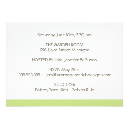 Baby Shower Invitation - Neutral Baby Bird