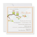 Baby Shower Invitation - Neutral Twin Baby Owls invitation