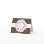 Baby Shower Invitation, Pink and Brown Greeting Cards
