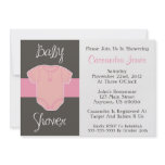 Baby Shower Invitation (Pink Baby Jumper Outfit)