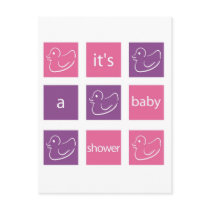 Baby Shower Invitation-Pink/Purple postcards